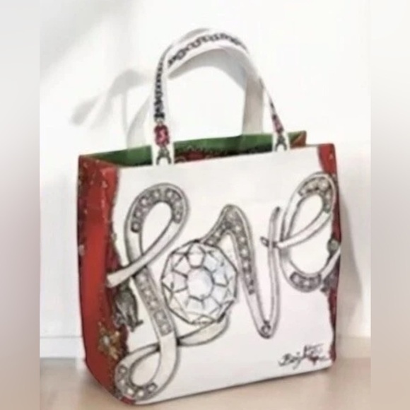 Brighton all that glitter  multicolor canvas tote bag 
14.5" h x 15.5" w x 8" d - Picture 4 of 13